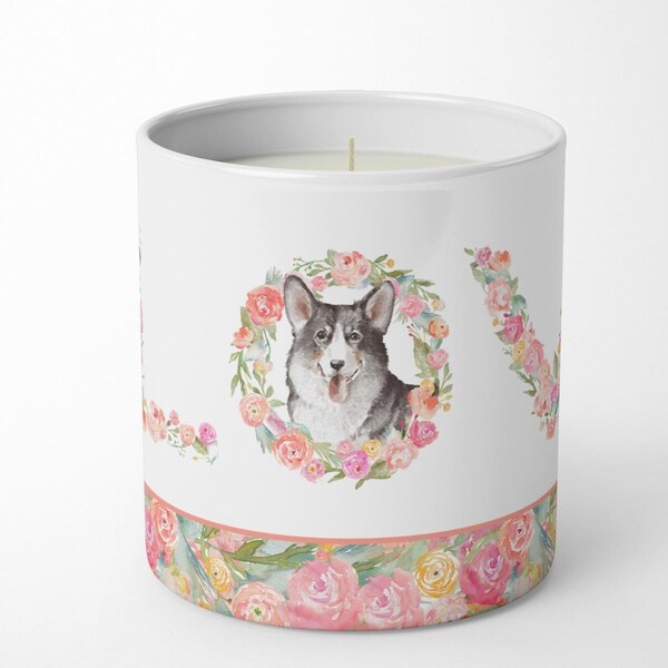 Carolines Treasures 3.75 x 3.25 in. Unisex Corgi No.6 Love 10 oz Decorative Soy Candle WDK4378CDL - main